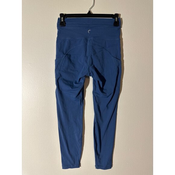 Zyia Blue High Waist Active Drawstring Leggings Womens Size 2 - Picture 3 of 6